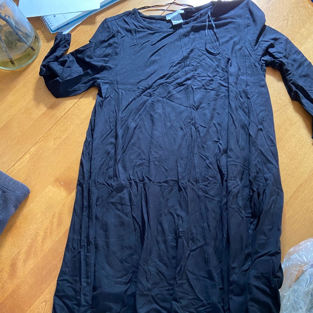 Cropped sleeve float dress